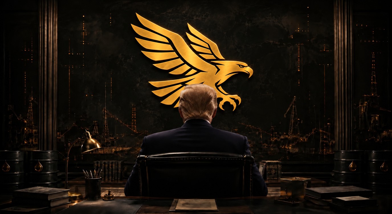 DOAS oil-market artwork featuring President Donald Trump